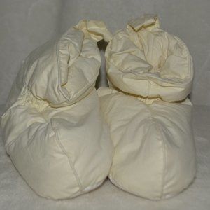Downed Filled Slippers Cream Size: Small